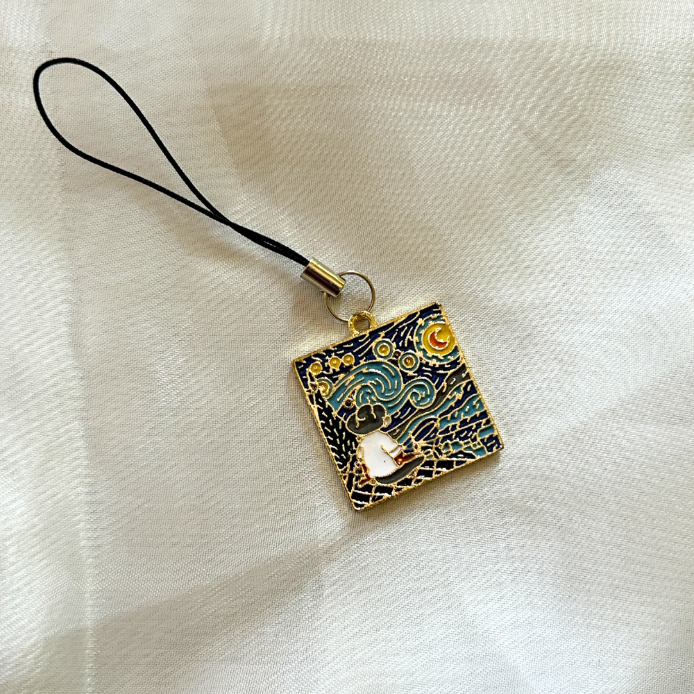 Van Gogh Starry Night Phone Charm