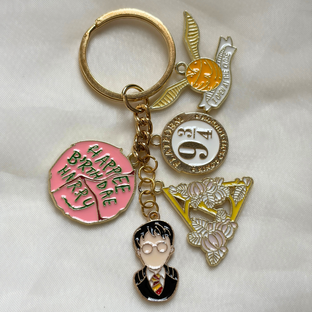 Potterhead Keychain Set of 5 Charms- The Harry Potter Collection