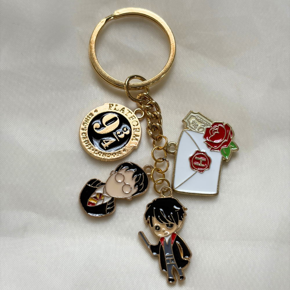 Potterhead Keychain Set of 4 Charms- The Harry Potter Collection