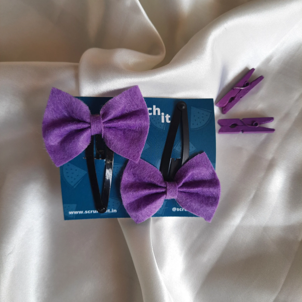 Set of 16 Felt Micro Bows