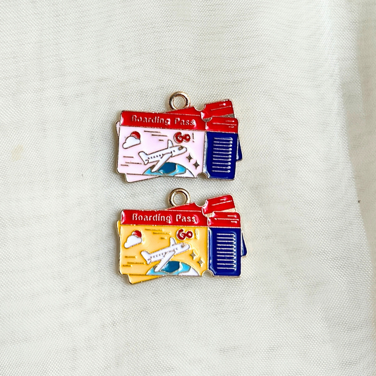 Boarding Pass Keychain - Yellow