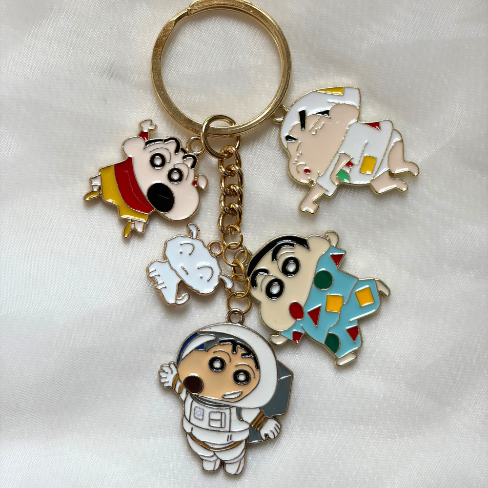 Shinchan Keychain Set of 5 Charms - The Shinchan and Shiro Collection