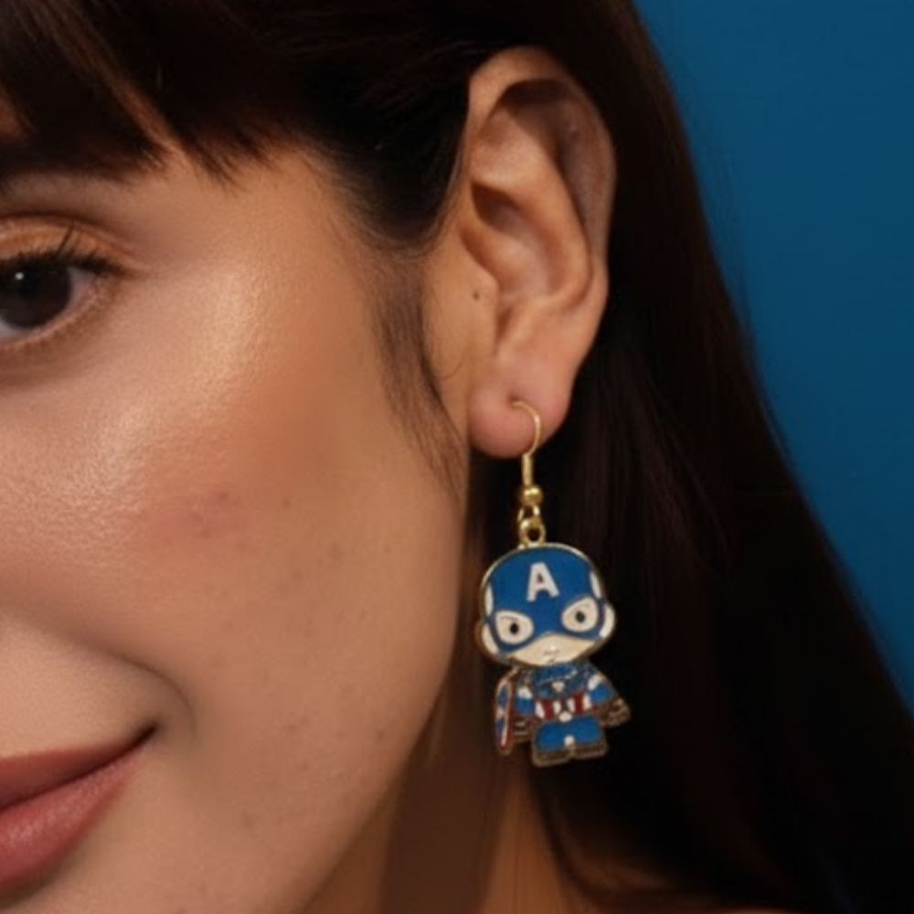 Captain America Earrings- The Marvel Collection