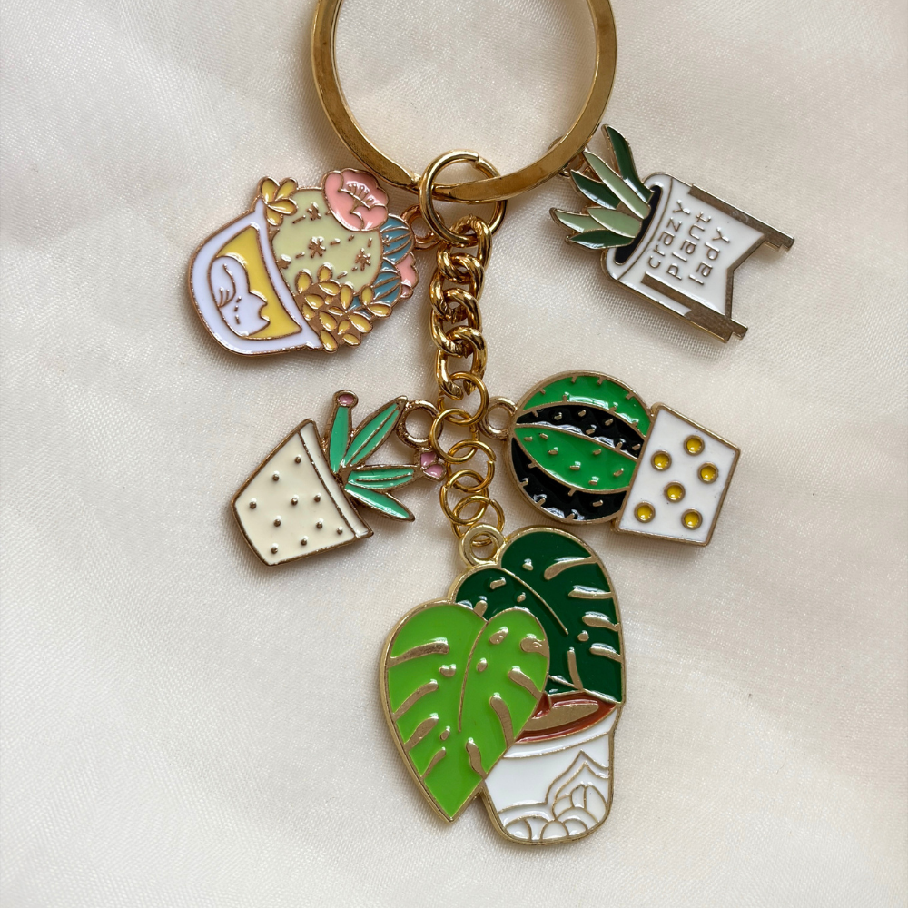 Plant Lover Keychain set of 5 charms