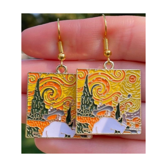 Van Gogh Painting Earring