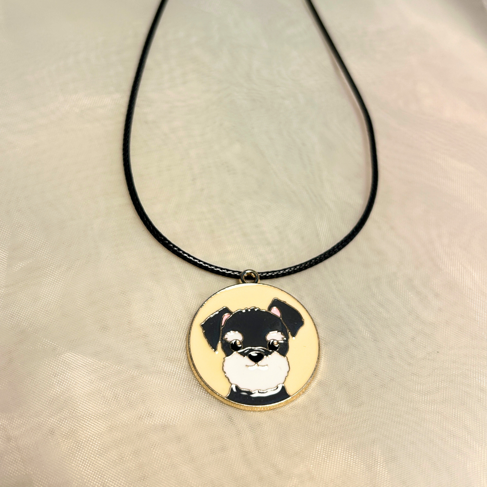 Cute Dog Chain - Attached to a black chain