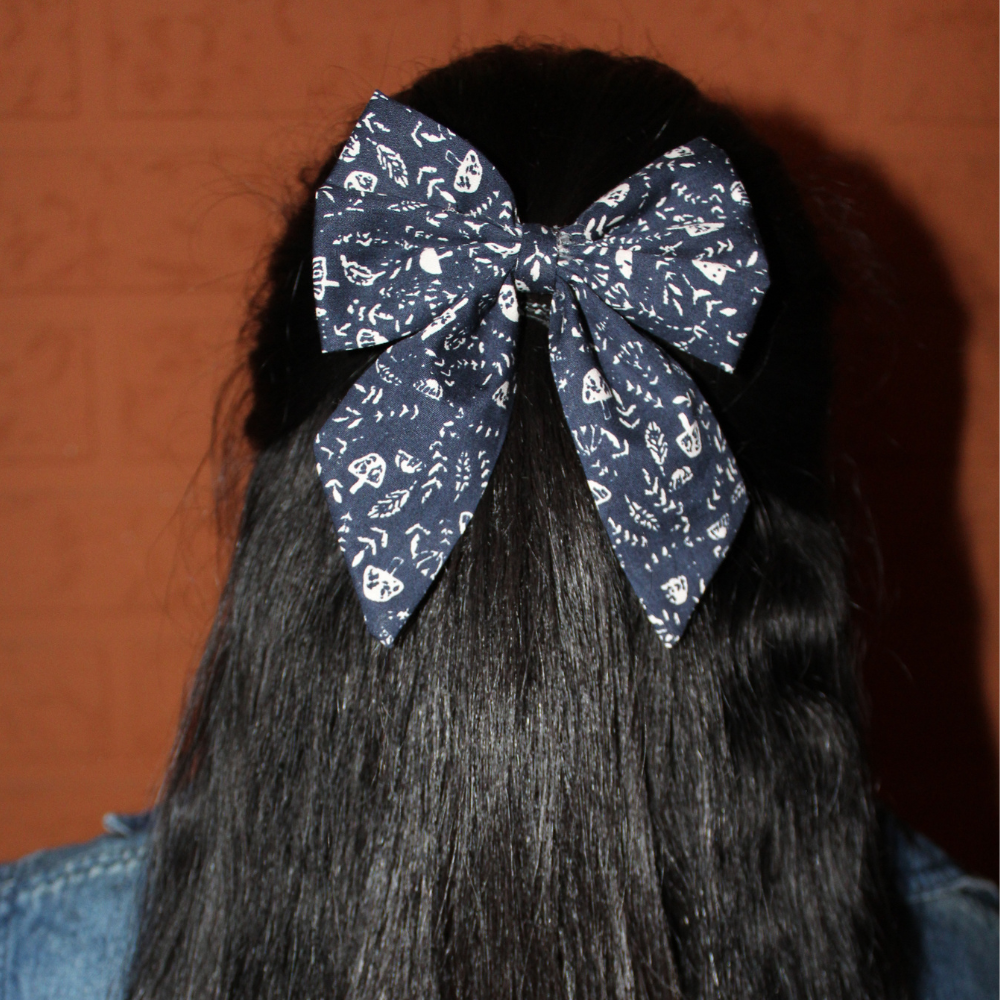 Mushroom Print - Pigtail Bow