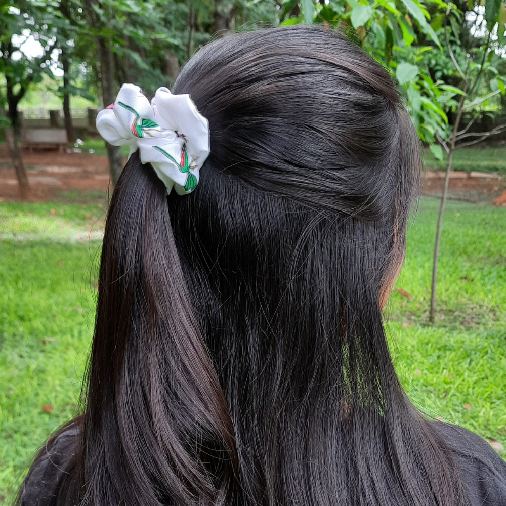 Flamingo Printed Scrunchie