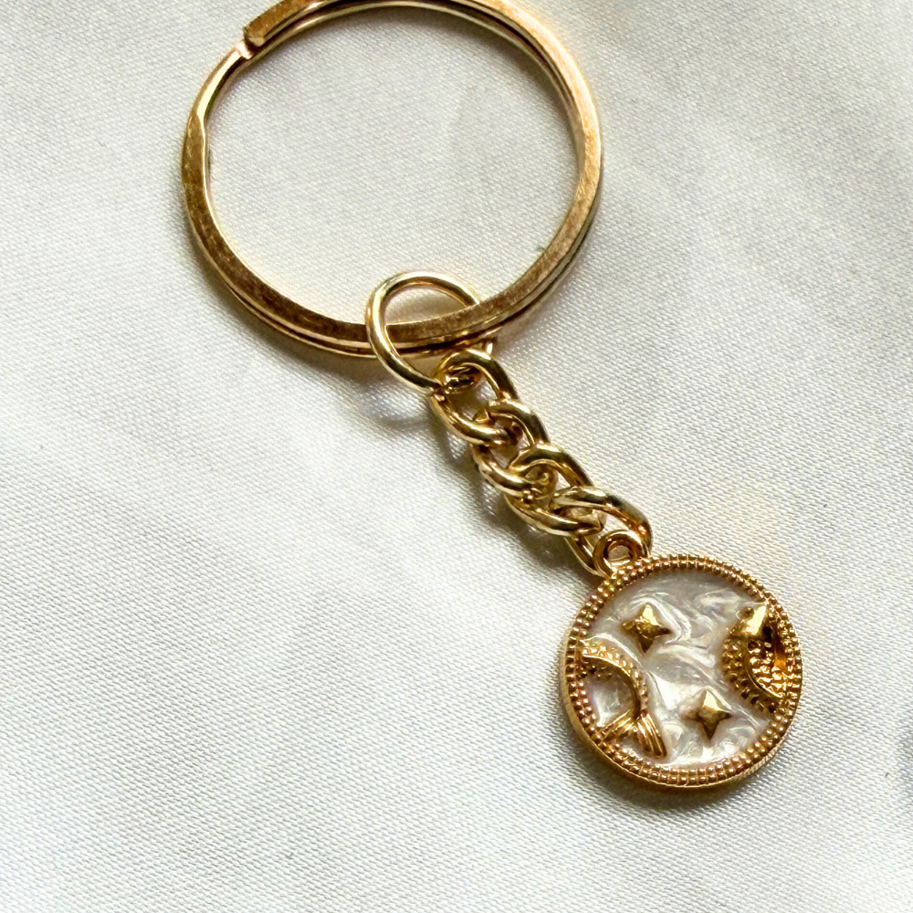Zodiac Signs Keychain - Gold