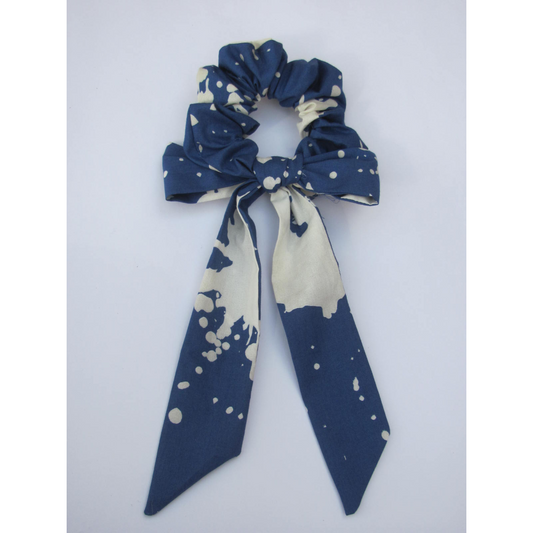 Blue Splash Scarf Scrunchie / Tail Scrunchie / Bowknot Scrunchie