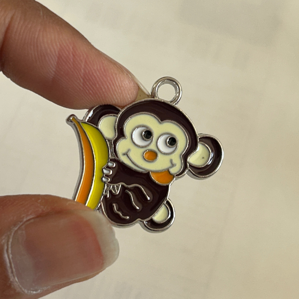 Monkey with a Banana Earrings
