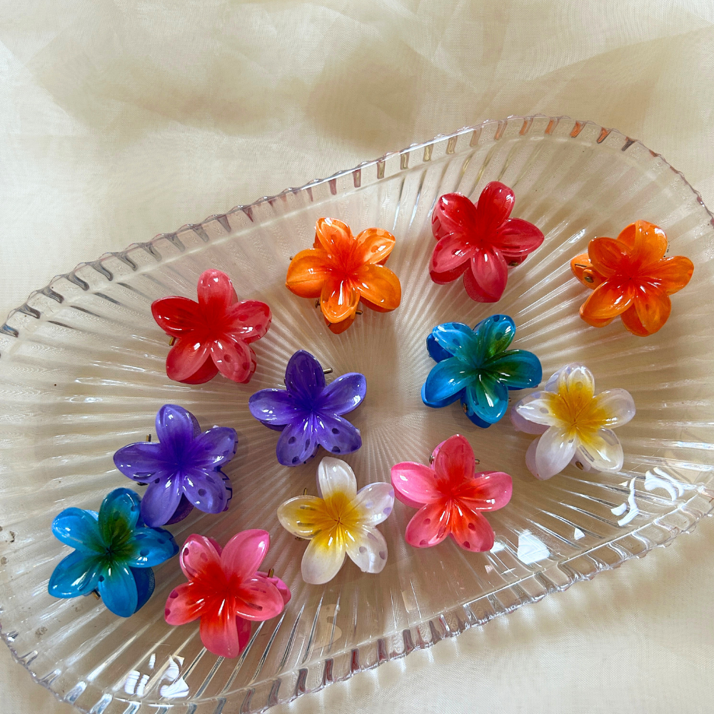 Purple Flower Claw Clip - Extra Small