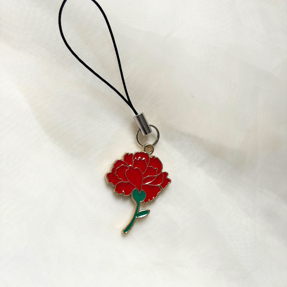 Carnation Phone Charm - The Flower Collection