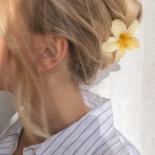 Yellow Flower Claw Clip - Medium