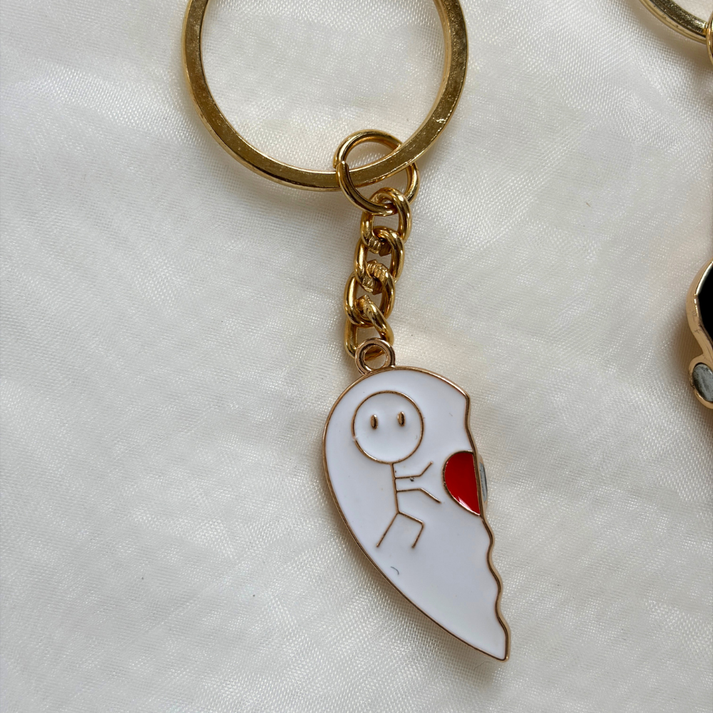 Best Friends / Couple Magnetic Keychains -Stick Figures