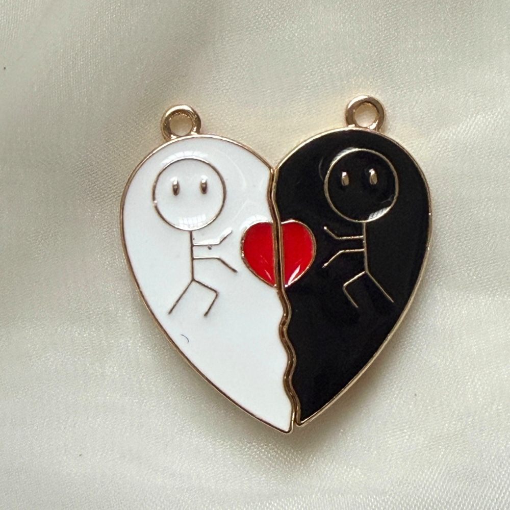 Best Friends / Couple Magnetic Keychains -Stick Figures