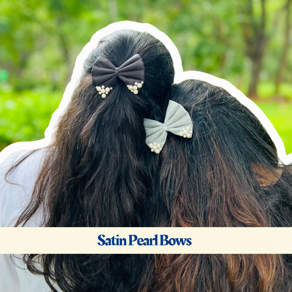 Satin Pearl Bows