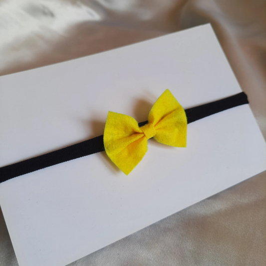 Yellow Felt Micro Bow