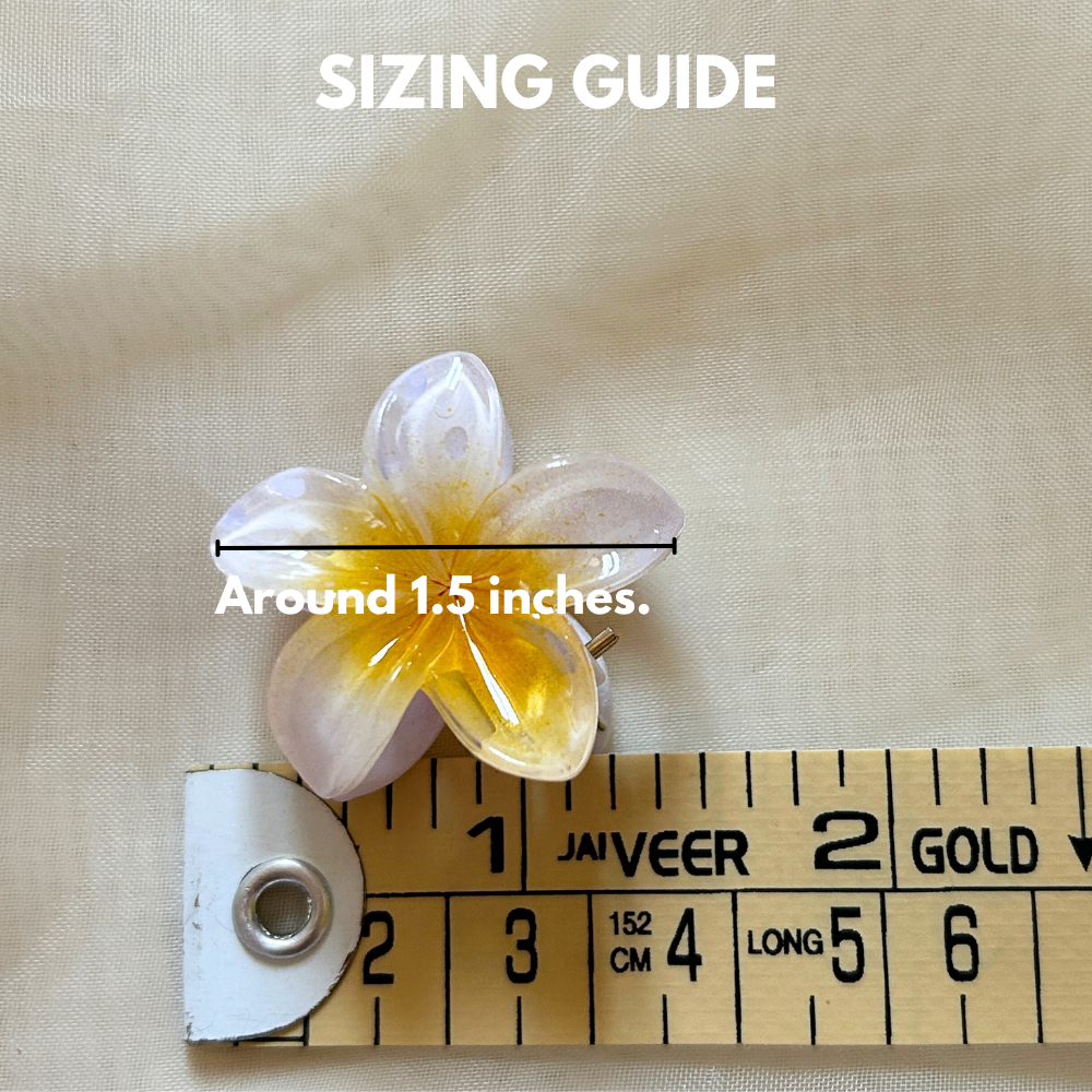 Purple Flower Claw Clip - Extra Small