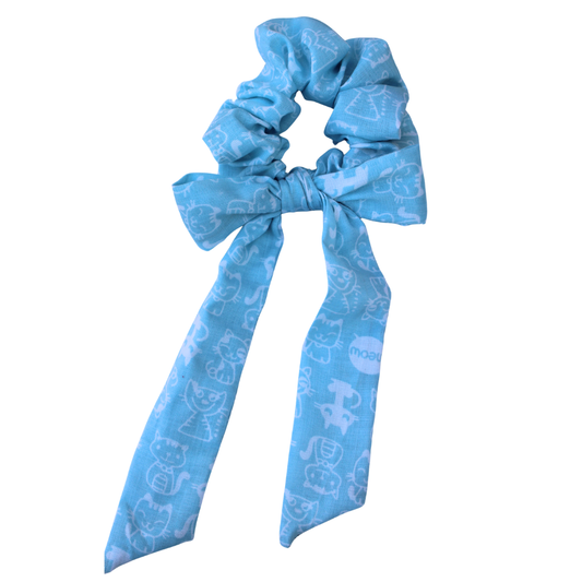 Cat Print Scarf Scrunchie  / Tail Scrunchie / Bowknot Scrunchie (Copy)
