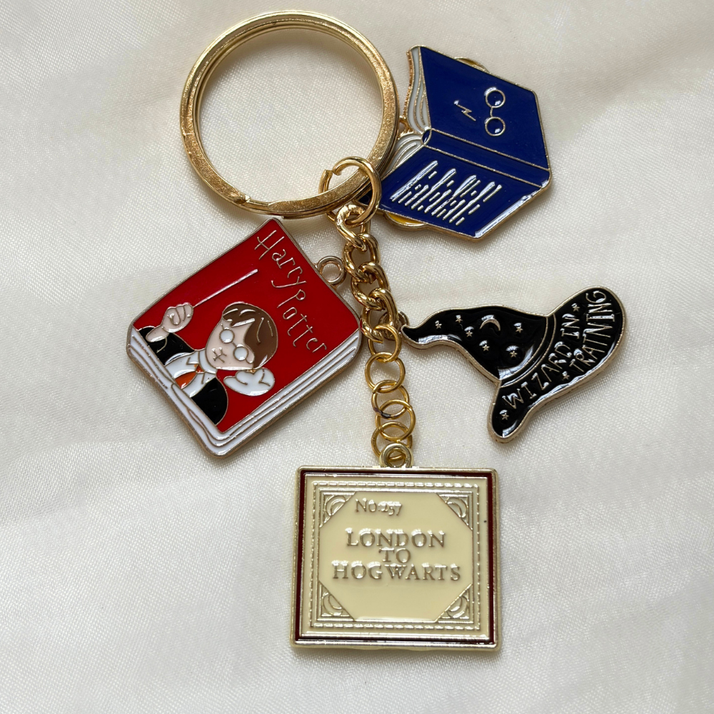 Potterhead Keychain Set of 4 Charms- The Harry Potter Collection