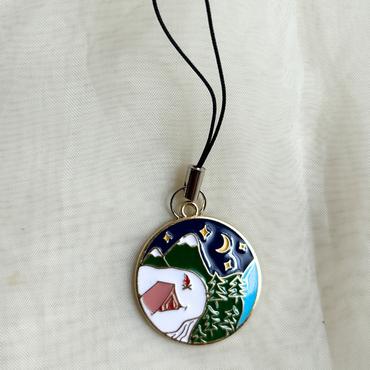 Mountains during Day/ Night Phone Charms