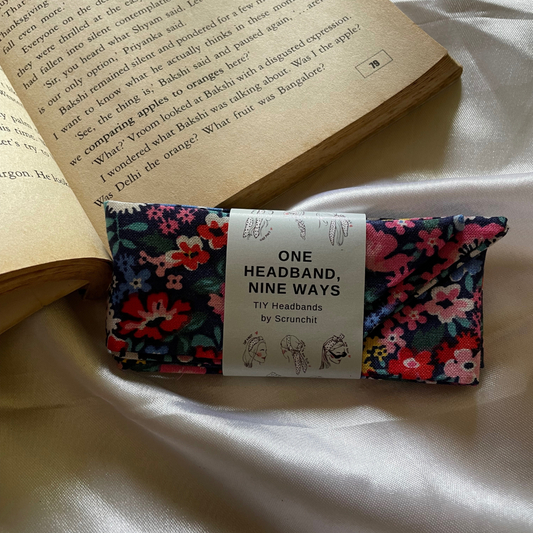 Blue Floral Prints TIY Headband
