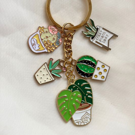 Plant Lover Keychain set of 5 charms