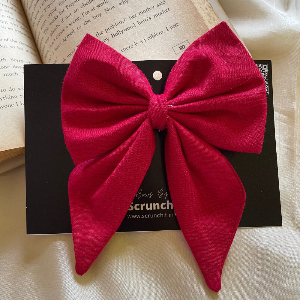 Pink -  Pigtail Bow