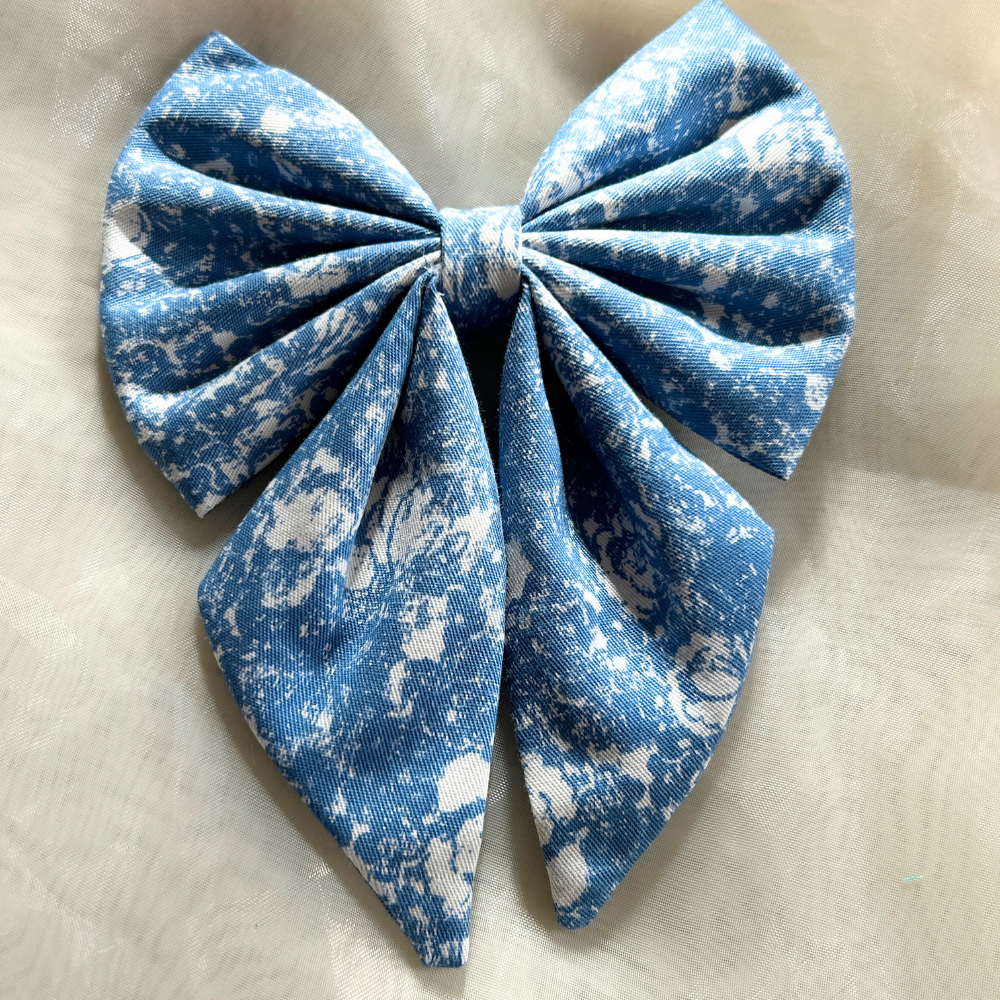 Blue Prints Pigtail Bow
