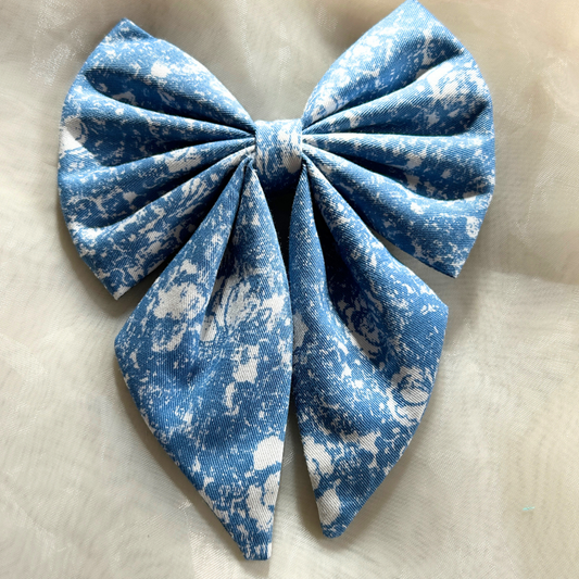 Blue Prints Pigtail Bow