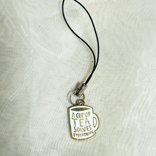 A Cup of Tea solves everything Phone Charm