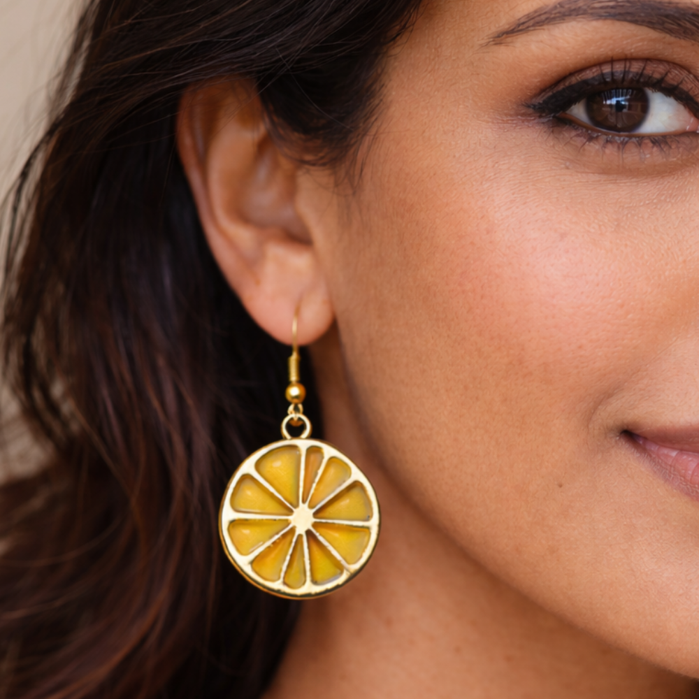 Lemon Wedge Earrings
