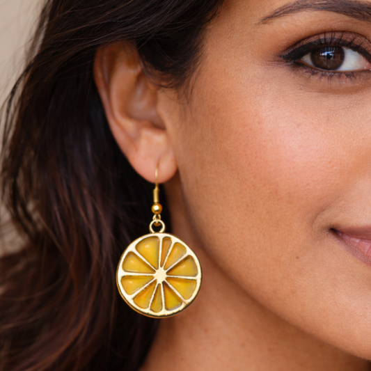 Lemon Wedge Earrings