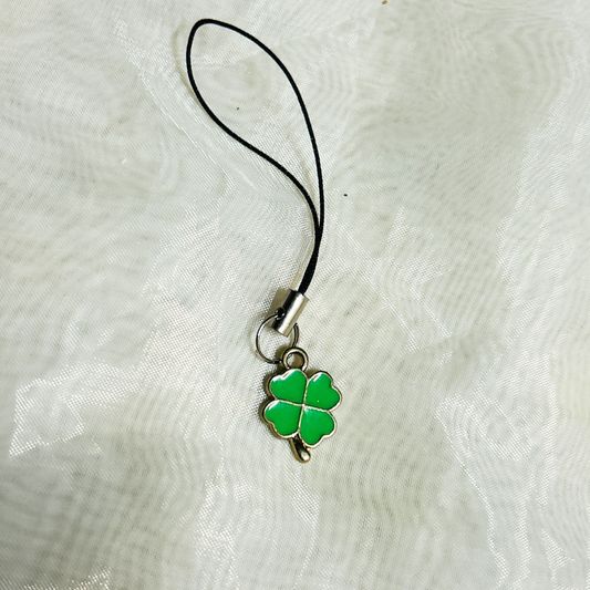 Clover Leaf Phone Charm - Green