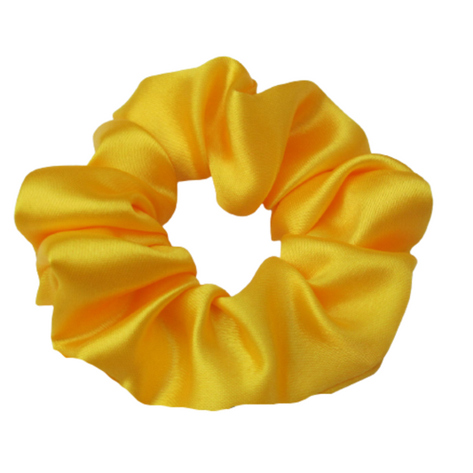 Sunshine - Bright Yellow Satin Scrunchie