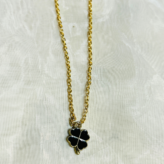 Clover Leaf Chain - Black