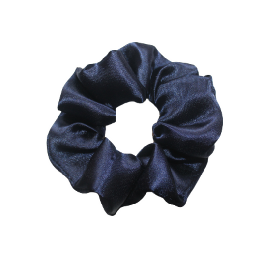 Ink - Dark Blue Satin Scrunchie