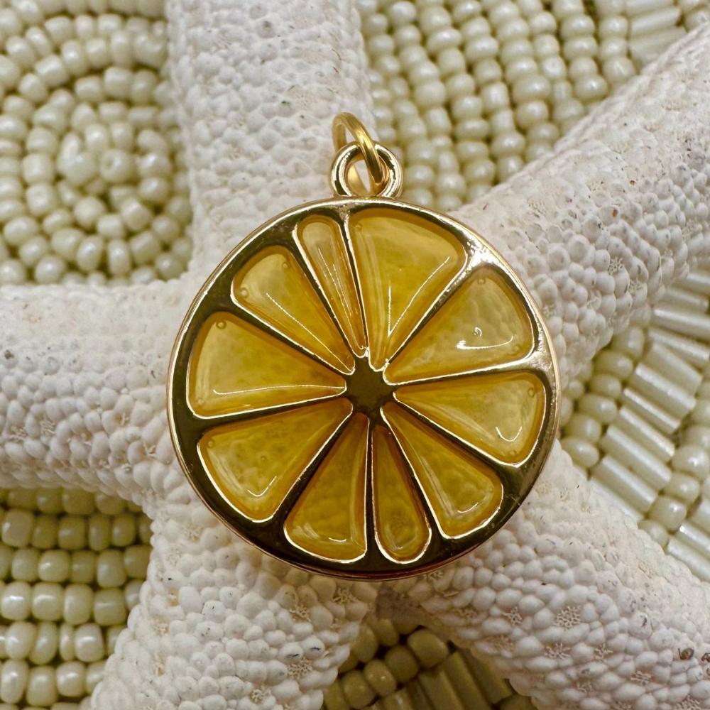 Lemon Wedge Keychain