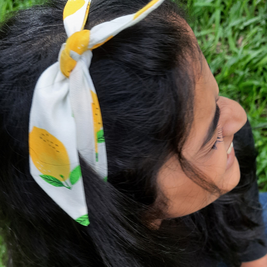 Lemon Print TIY Headband