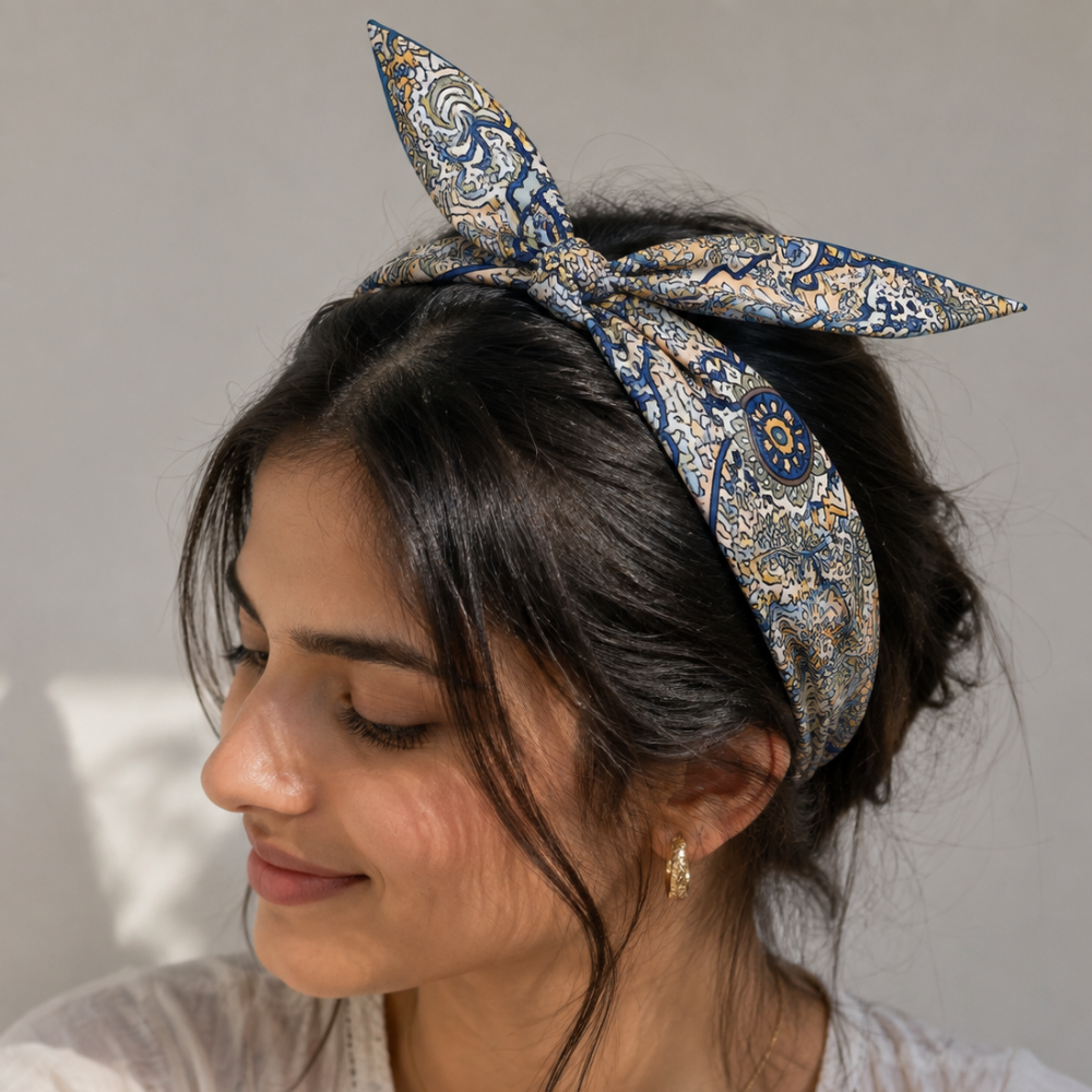 Blue Prints TIY Headband