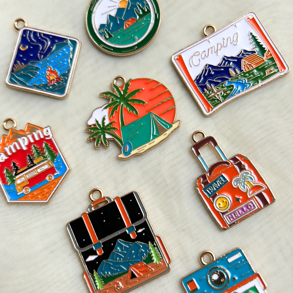 Camping Keychain   - The Travel + Vacation Collection
