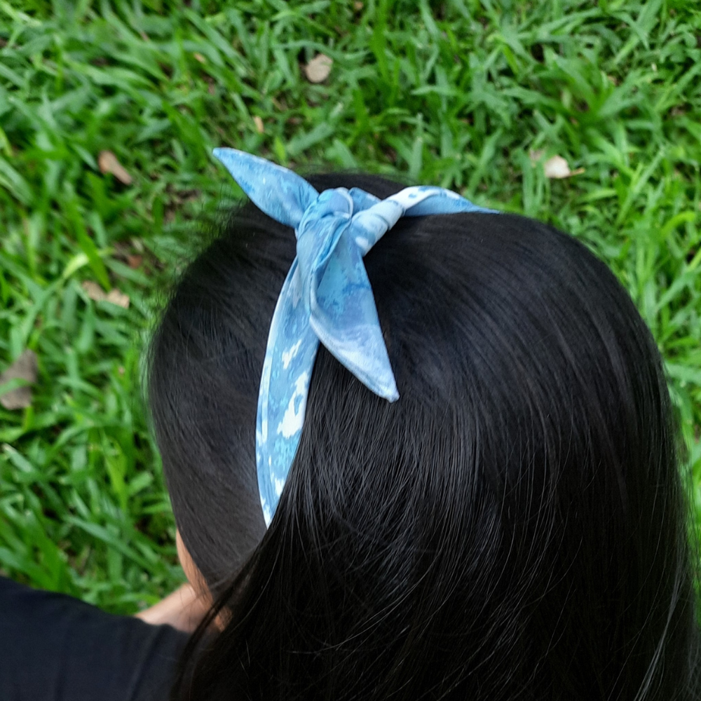 Blue Tie Die TIY Headband