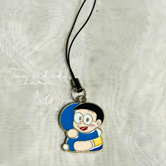 Doraemon and Nobita Two sided Phone Charm