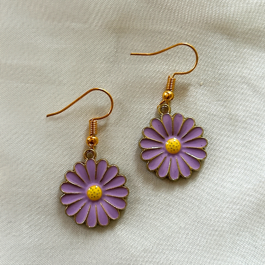 Daisy Earrings - Lilac