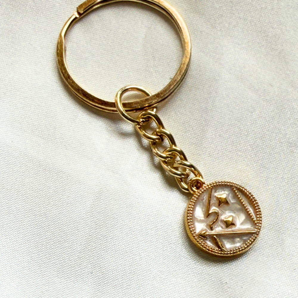 Zodiac Signs Keychain - Gold