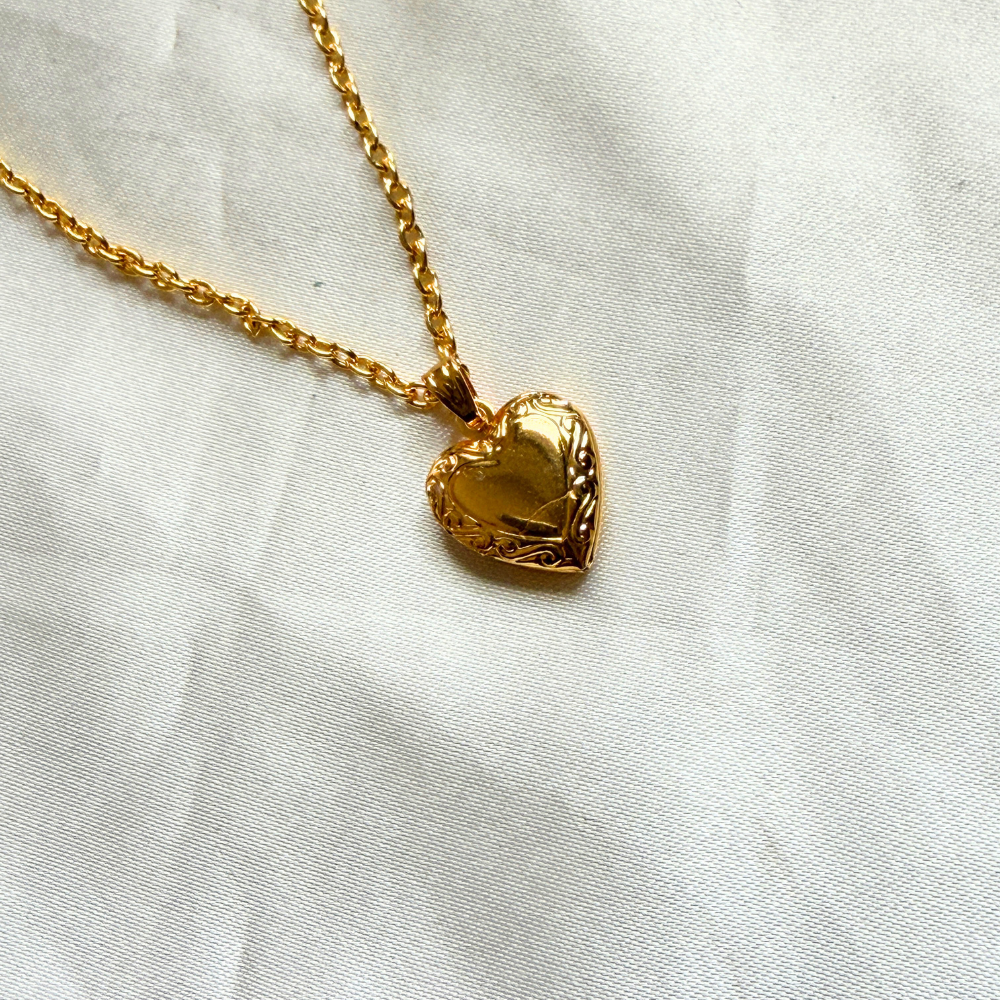 Photo Heart Locket - Gold