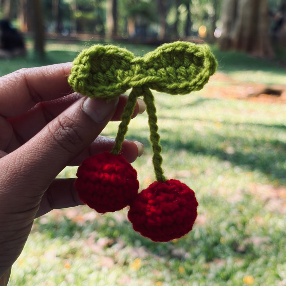 Cherry Crochet Clip