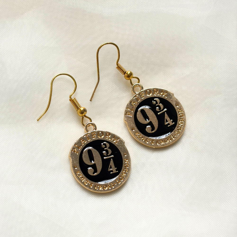 Platform 9 3/4 Earrings - Black - The Harry Potter Collection