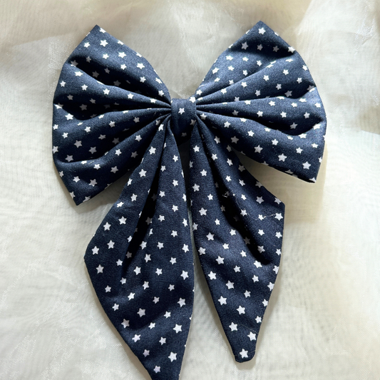 Blue Prints Pigtail Bow